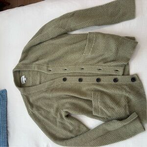 Rhythm Olive Knit Cardigan Sweater